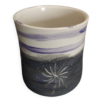 Vintage matcha bowl, stoneware, handcrafted.