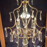 Chandelier with tassels and cage