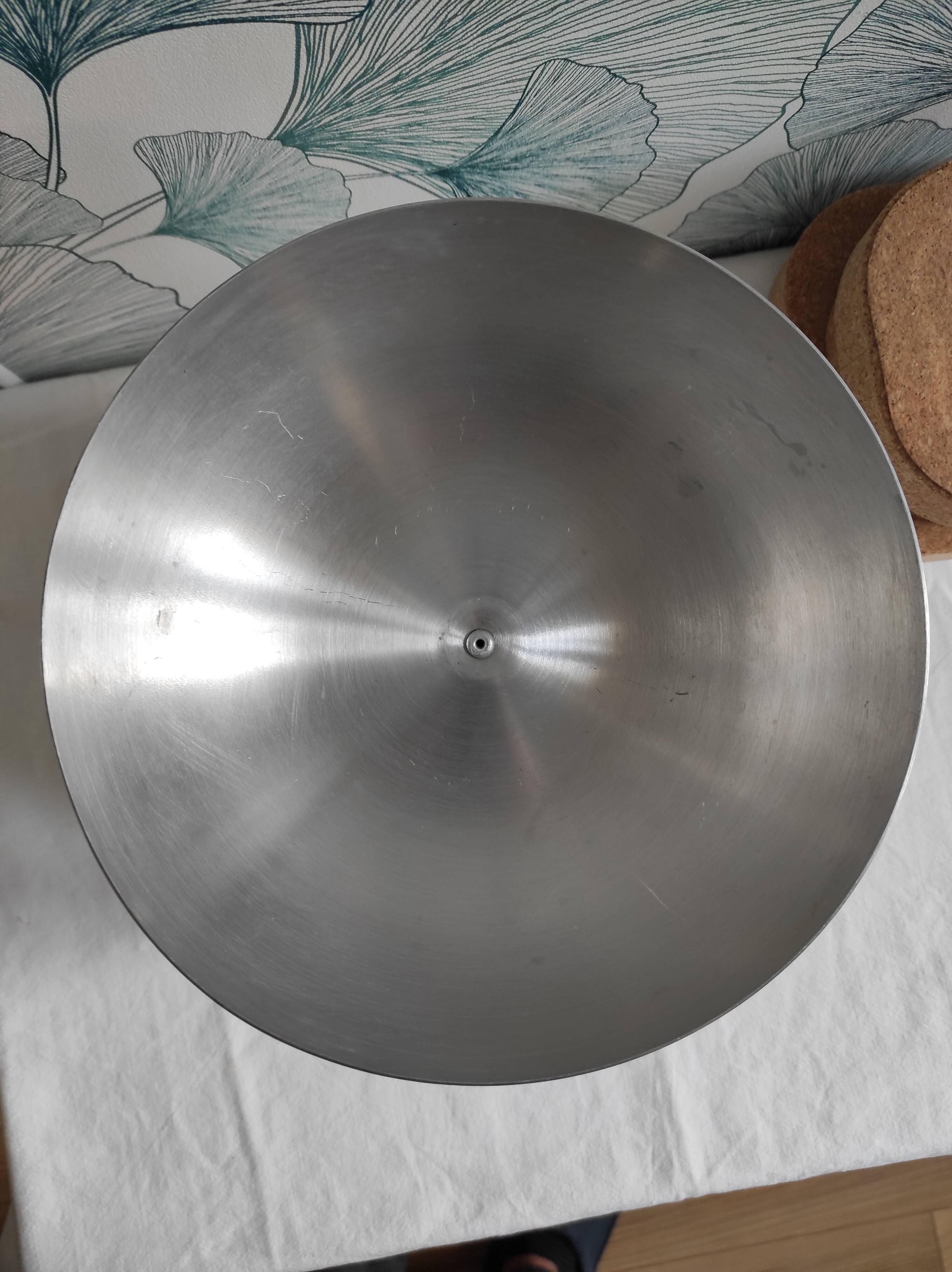 Apple ice bucket in vintage Italian aluminum design