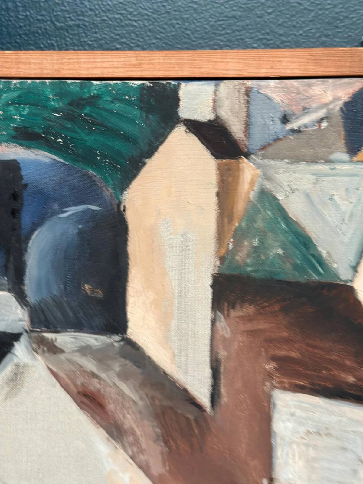 Original Swedish Oil on Canvas – “Komposition” by Arne Tengblad Vintage
