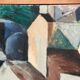 Original Swedish Oil on Canvas – “Komposition” by Arne Tengblad Vintage