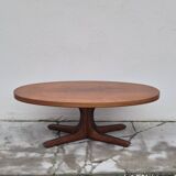 Baumann oval coffee table in teak 1950s vintage