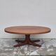 Table basse ovale Baumann en teck 1950s vintage