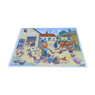 School poster two/back 76 x 56 - reading sheet the farm / construction