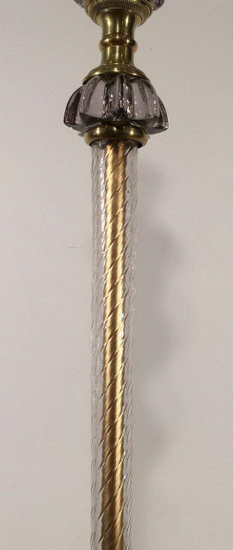 Murano glass floor lamp. Attributed to Barovier & Toso