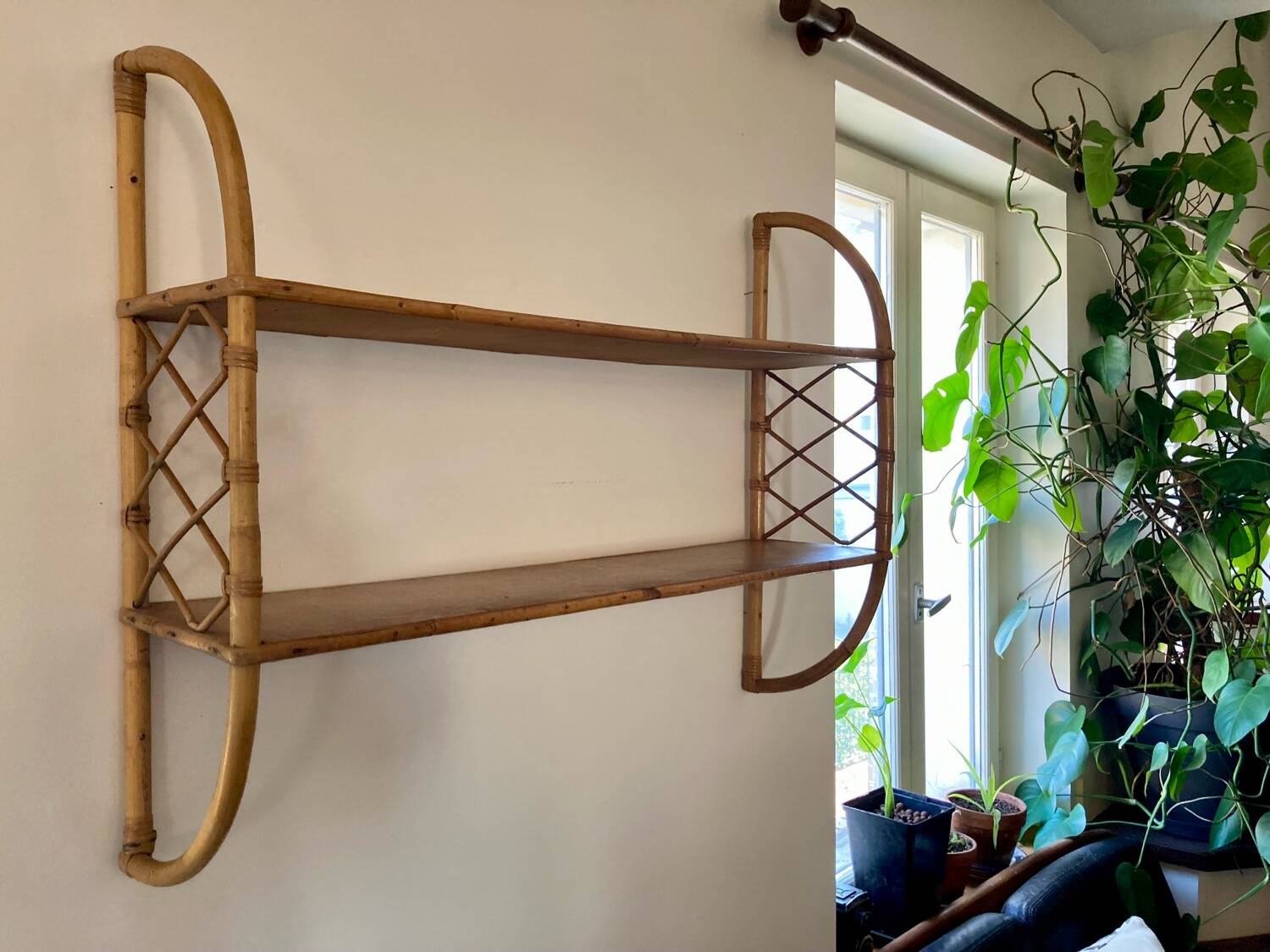 Grande étagère murale vintage des années 60-70