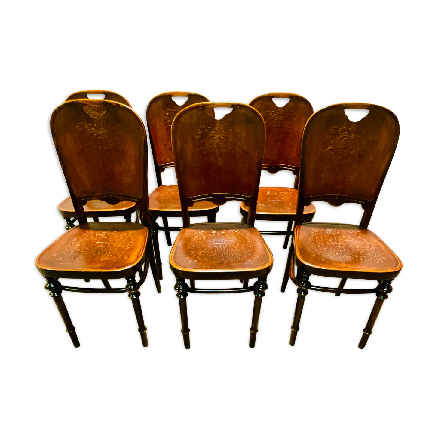 Six chairs produced by Kohn
