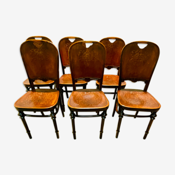 Six chairs produced by Kohn