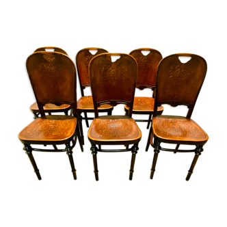 Six chairs produced by Kohn