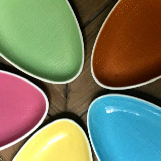 5 Salins Deauville dishes 1960 French design