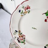 6 Terre de Fer Sarreguemines Flat Plates Rare Model from the Strasbourg Series