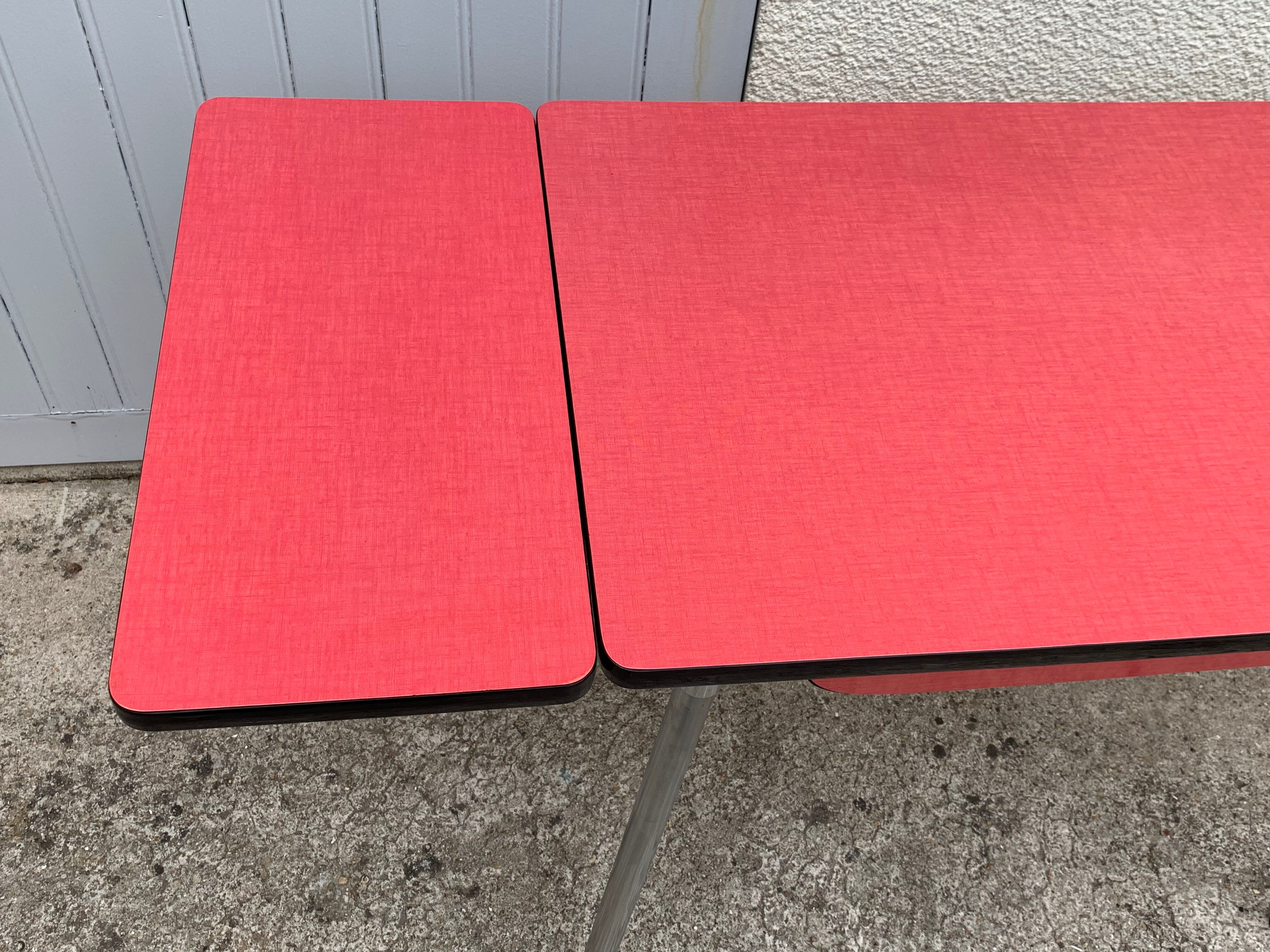Red Formica table