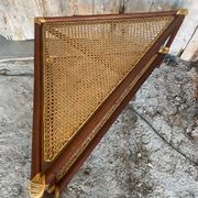 Table Basse Triangulaire Bambou Rotin + Plateaux Cannées Modèle Unique