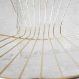 Golden metal armchair 70s