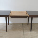 Fully renovated walnut folding dining table by Setona, 1950s