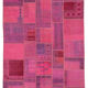 Hand-Knotted Oriental Vintage 207 cm x 304 cm Pink Patchwork Carpet