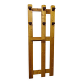 Porte-manteaux mural vintage en pin