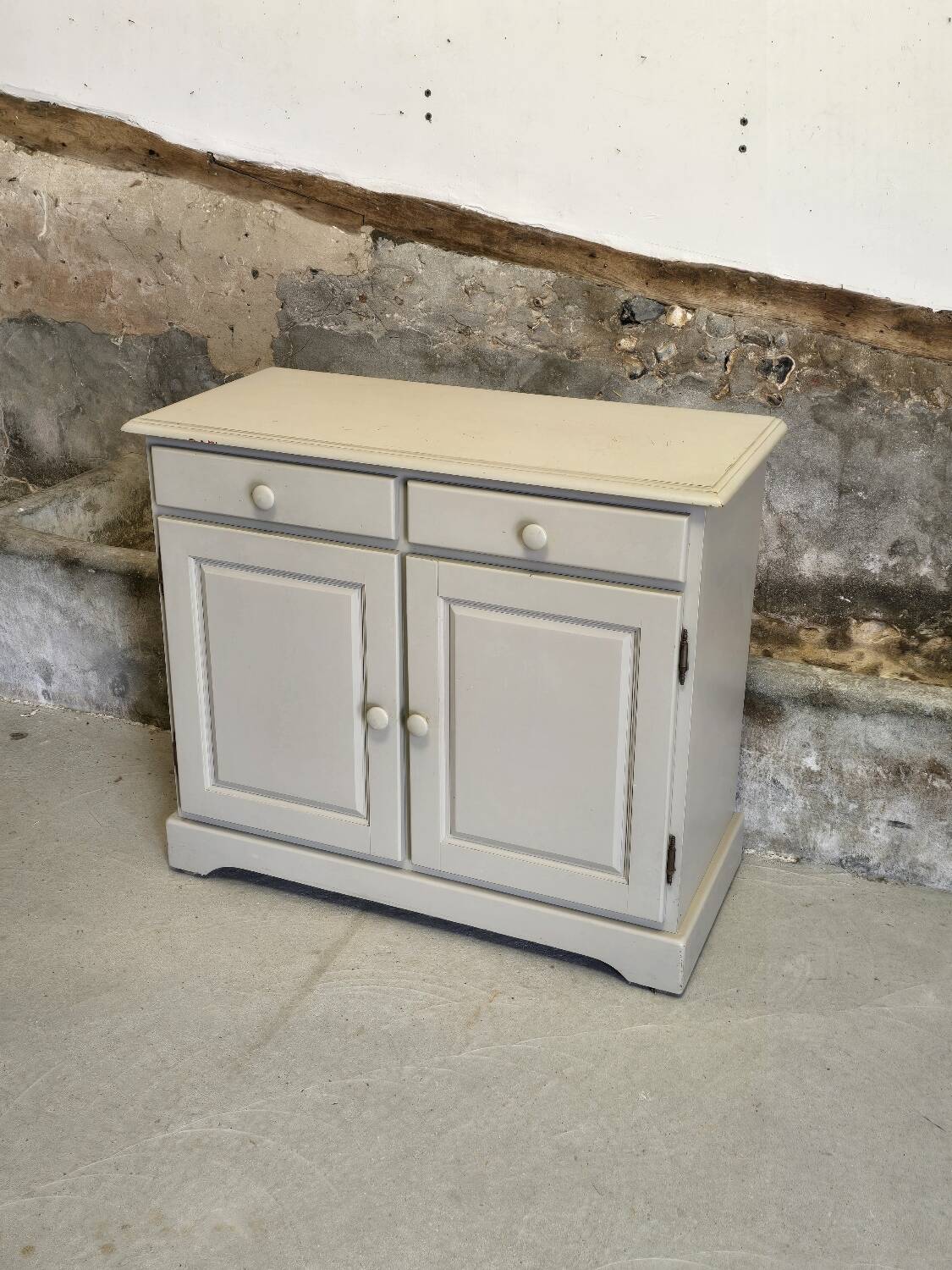 Gray pine sideboard