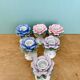 Set of 6 vintage ceramic candle holders