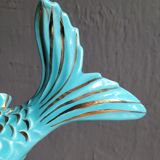 Fish Turquoise Vase 1950 Paby