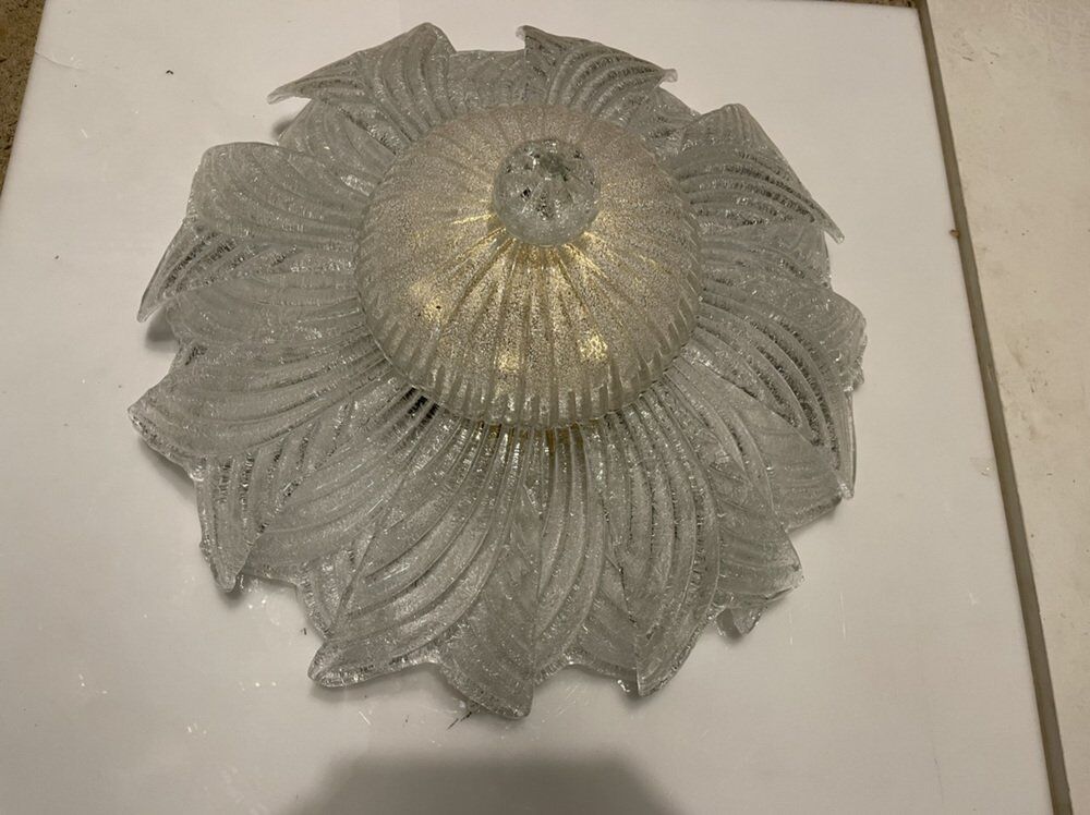 Large Venetian Murano Glass Flush Mount, 1960s