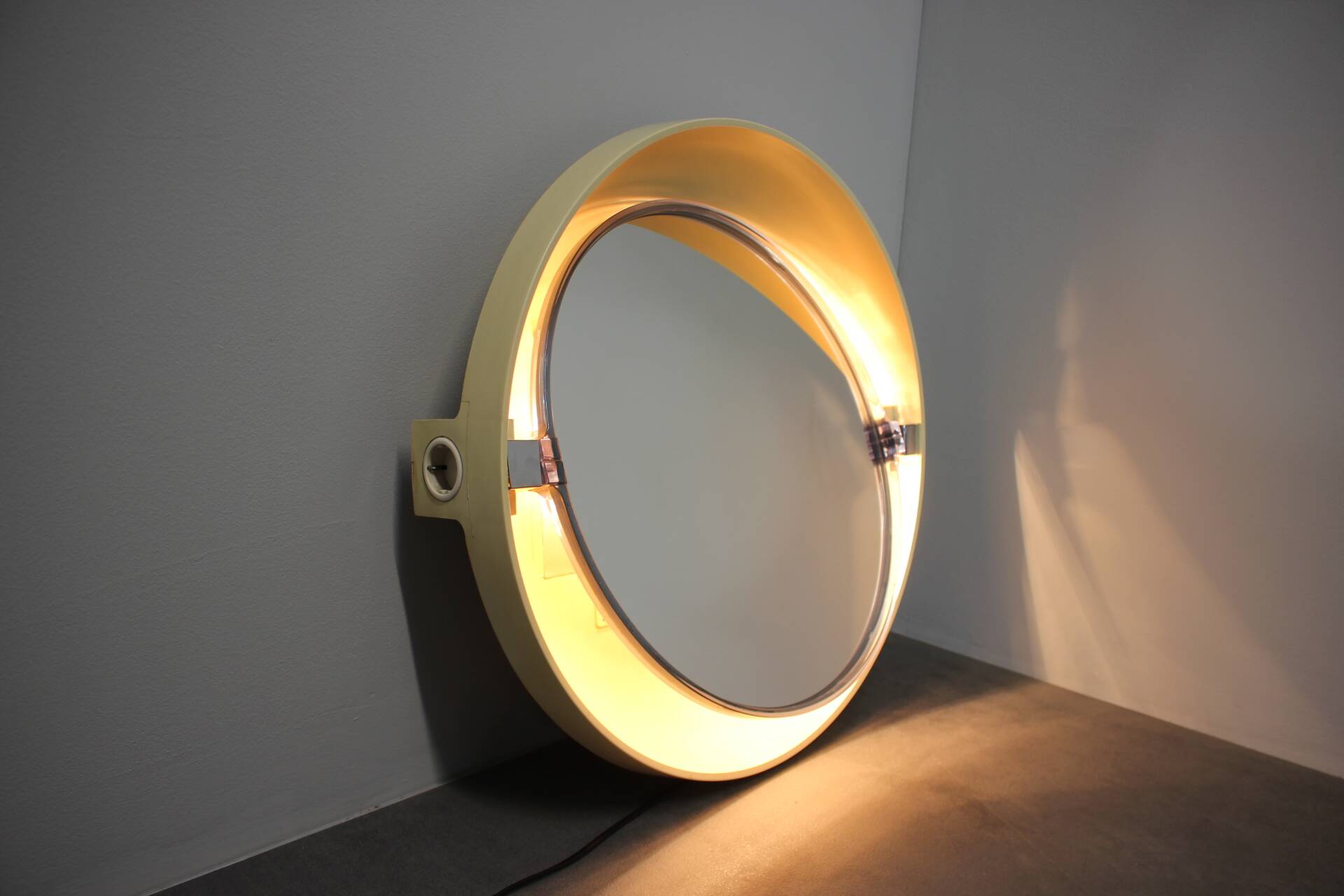 Mid-Century Allibert Illuminated Adjustable Wall Mirror, Germany, 1960s