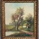 Henri catrou 19th century: oil on canvas lake landscape napoleon iii period