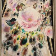 Gabriel Deschamps (1919-2011) Oil on canvas - The rose - 1960