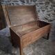 Antique French flour chest in oak – 19th-century farmhouse side table
