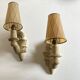 Pair of Arlus torchlight wall light in art deco plaster 1950