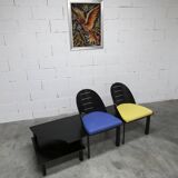 Set of 2 armchairs and coffee table designed by Patrice Bonneau, Genexco edition, 19