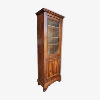 Antique cabinet display case walnut library cabinet