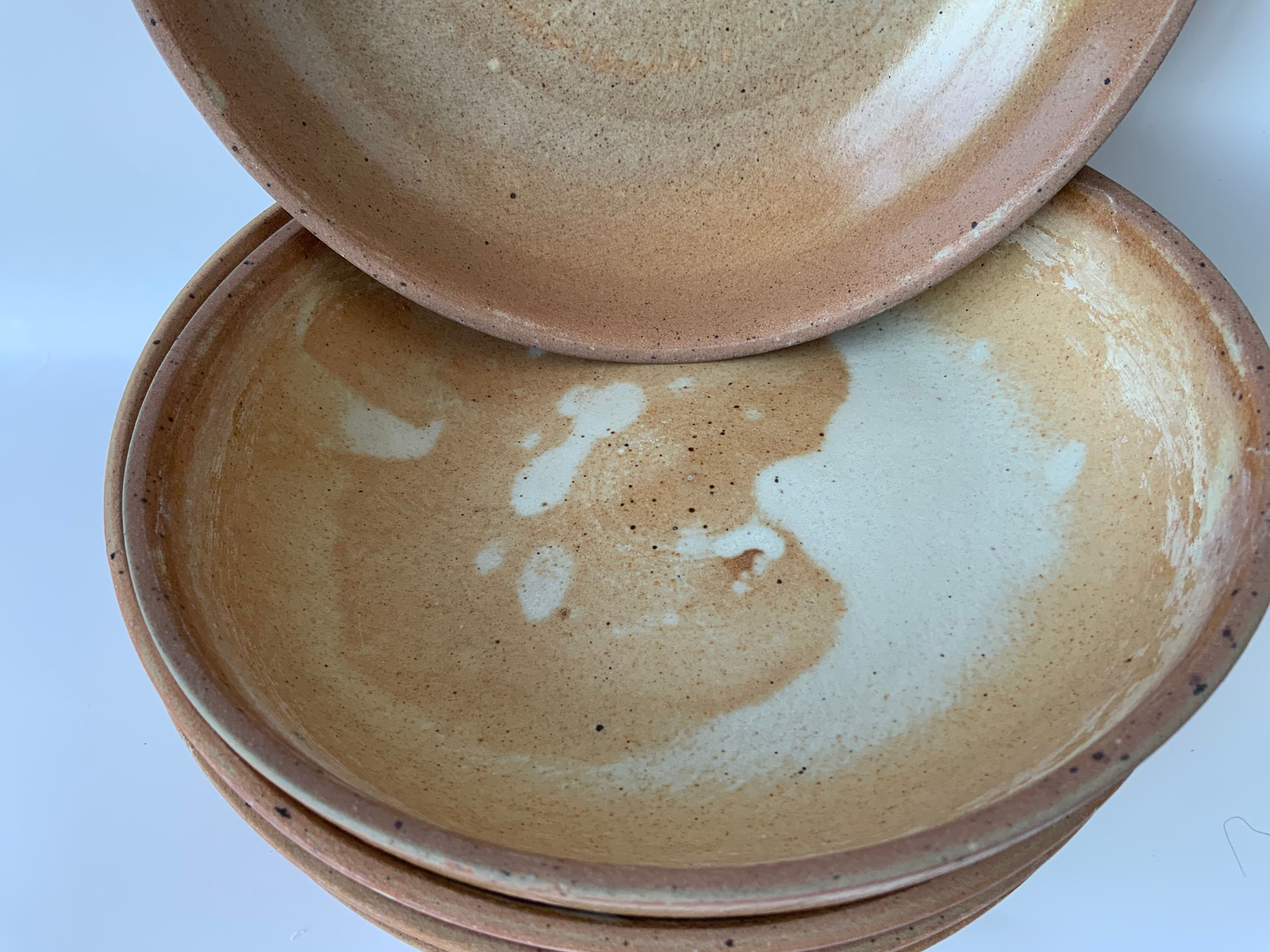 Set de 5 assiettes en grès vintage