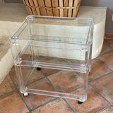 Coffee table Roche Bobois, 1970, plexiglass and glass