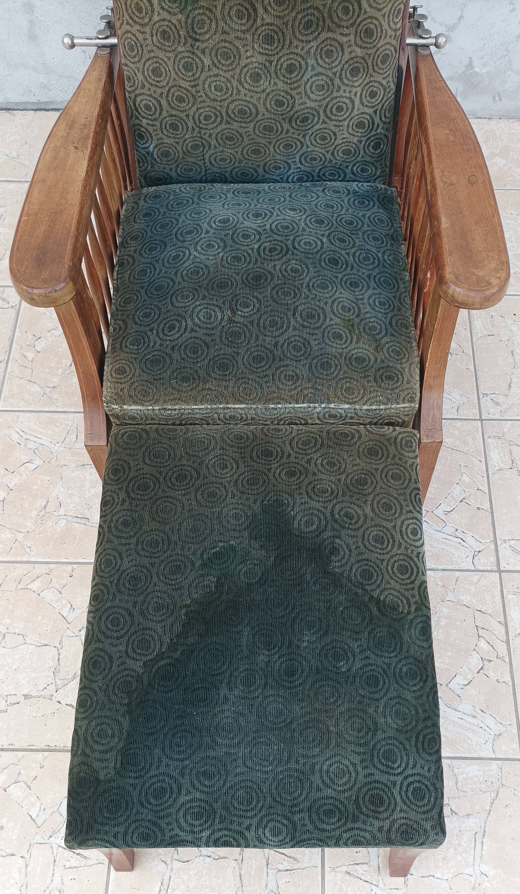 Fauteuil Morris en hêtre Art & Craft