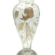 Vase art nouveau avec décor peint de coquelicots et de papillon 1900