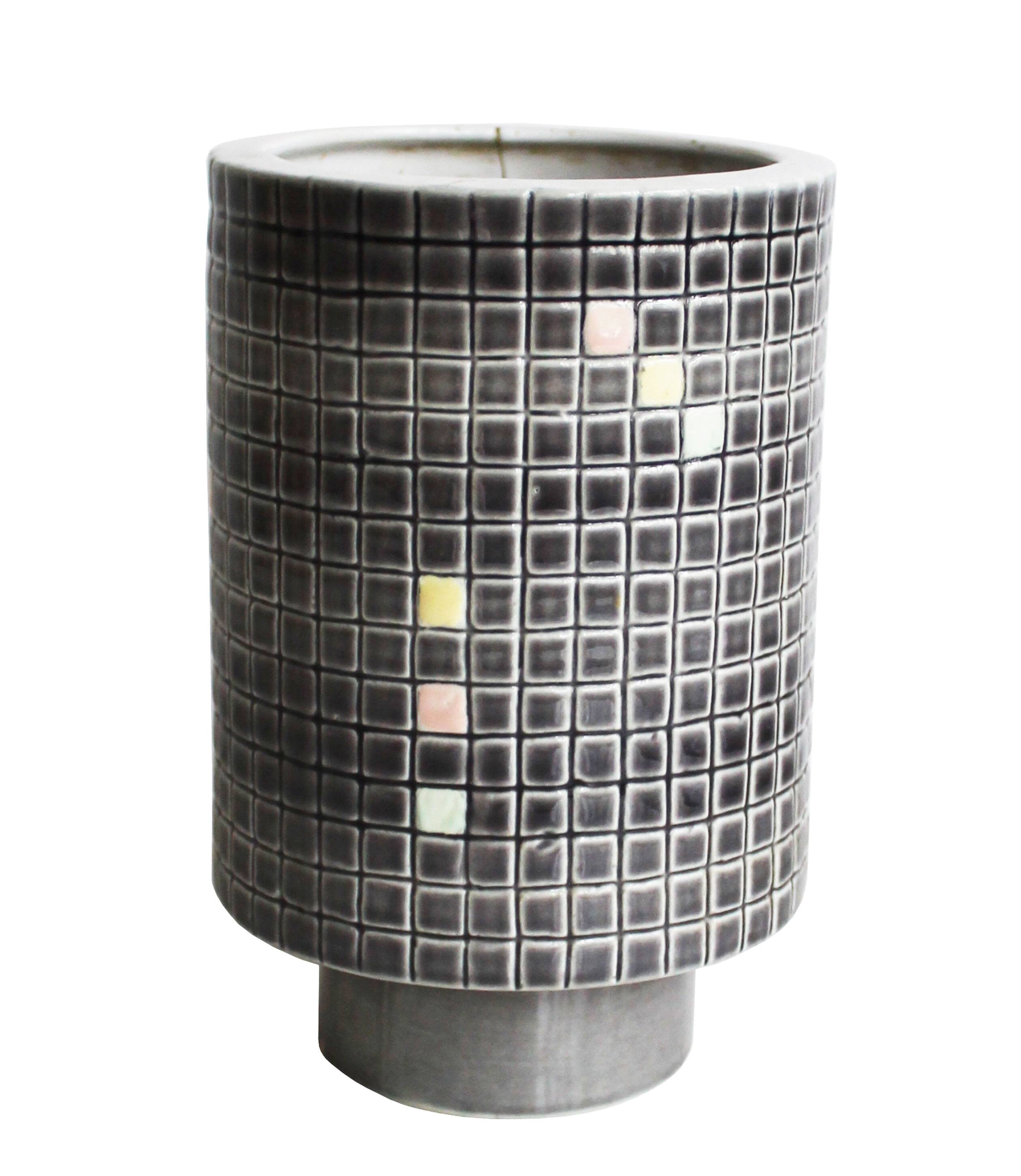 1960s Ceramic Mosaic Vase