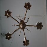 Chandelier in bronze 5 light rock