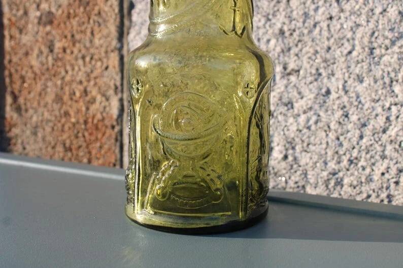 Empoli glass nautical carafe from the 1960s