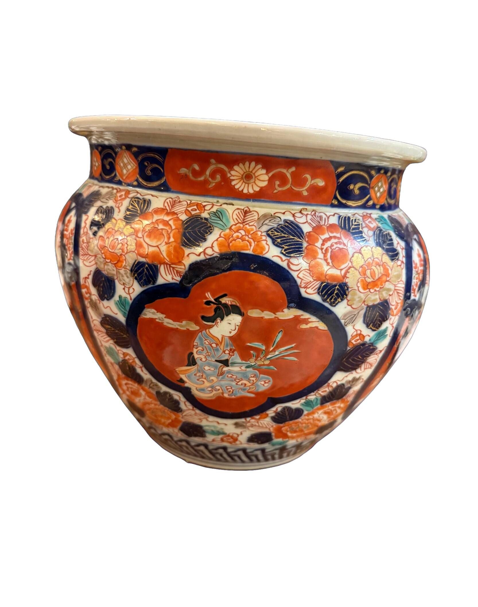 Cache-pot / Jardinière Imari Japan - Meiji period, late 19th - early 20th century