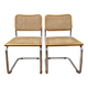 Pair of Cesca Italy caned chairs 1970