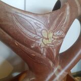 Vallauris Vase Figuring A Watering Can. Handmade.