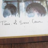 Aquarelle « Paris. Le Sacré-Coeur »  par Arno, 1960