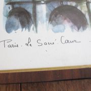 Aquarelle « Paris. Le Sacré-Coeur »  par Arno, 1960