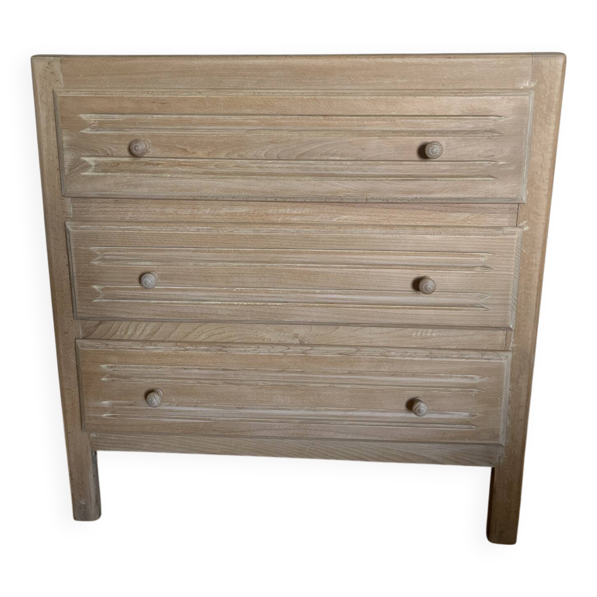 Vintage stripped solid pine chest of drawers