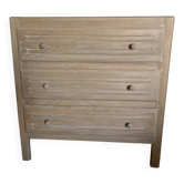 Vintage stripped solid pine chest of drawers