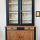 Buffet vitré, vaisselier, bibliothèque ancienne Noir et Bois naturel