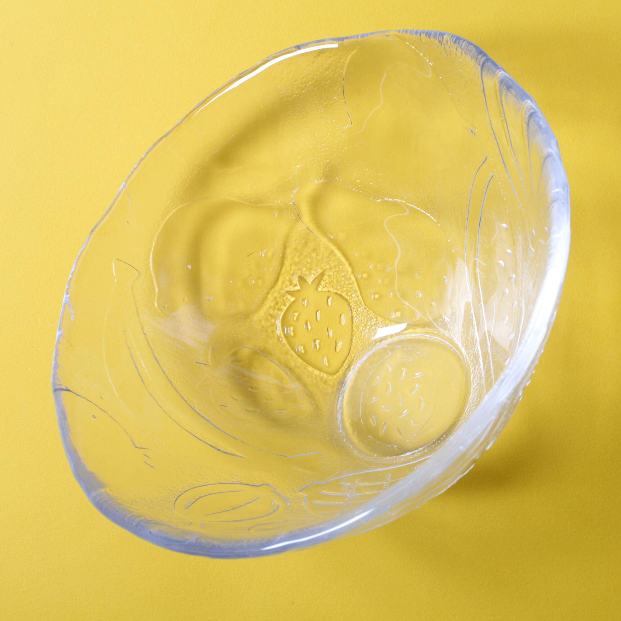 Vintage Kosta Boda Tropic Glass Fruit Bowl, Scandinavian Fruit Design 1989