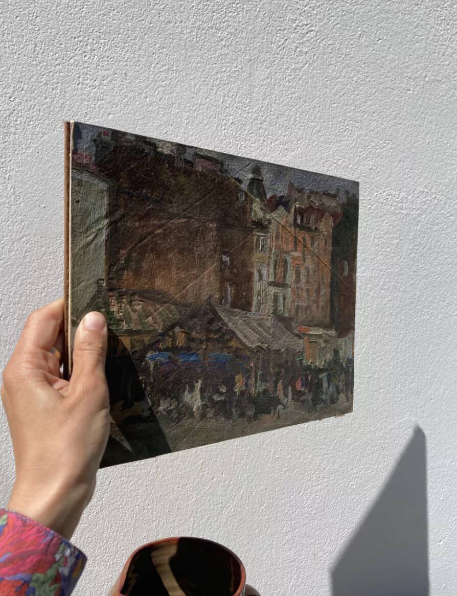 Old city painting Paris