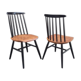 two vintage Scandinavian bistro chairs